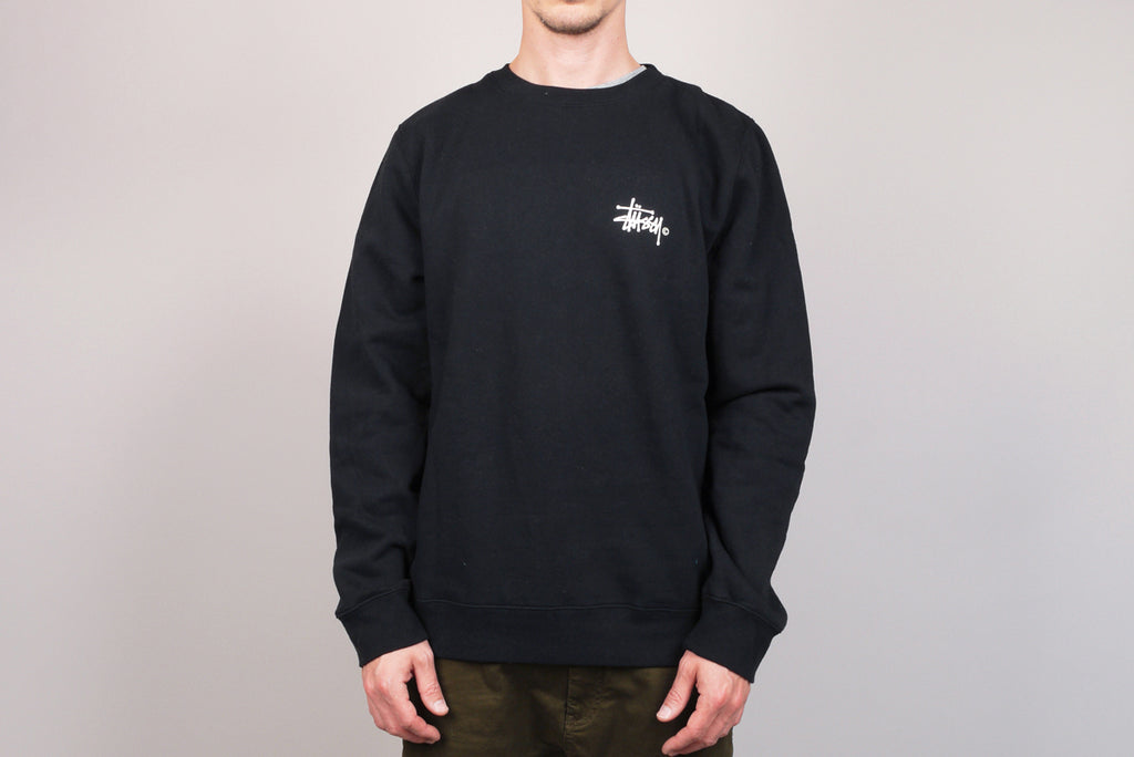 Stussy Basic Logo Crew black