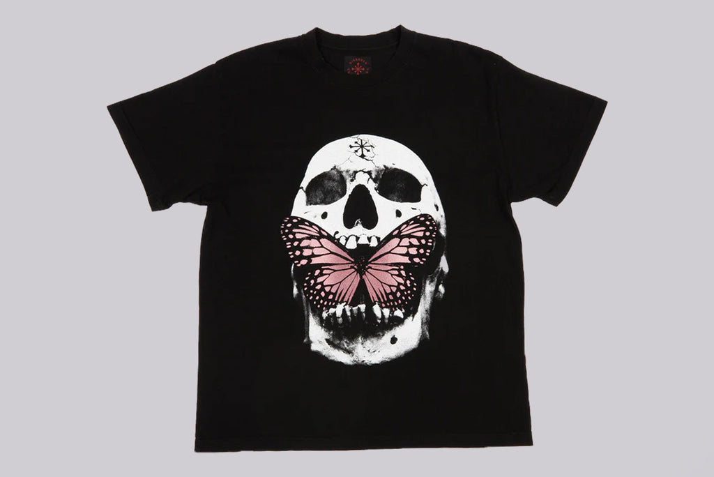 Disorder Skateboards Butterfly Skull T-Shirt schwarz