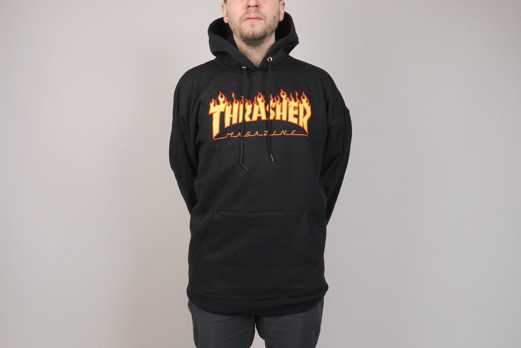 Thrasher Flame Hoodie black