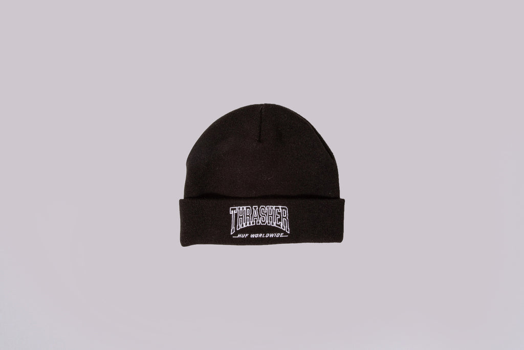 Huf x Thrasher Field Crew Beanie schwarz