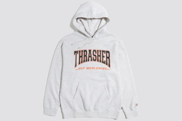 Huf x Thrasher Bayview Hoodie grey