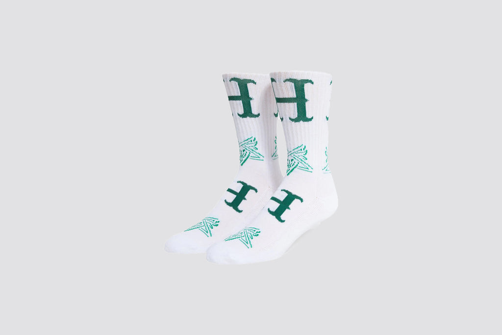 Huf x Thrasher Duality Socks white