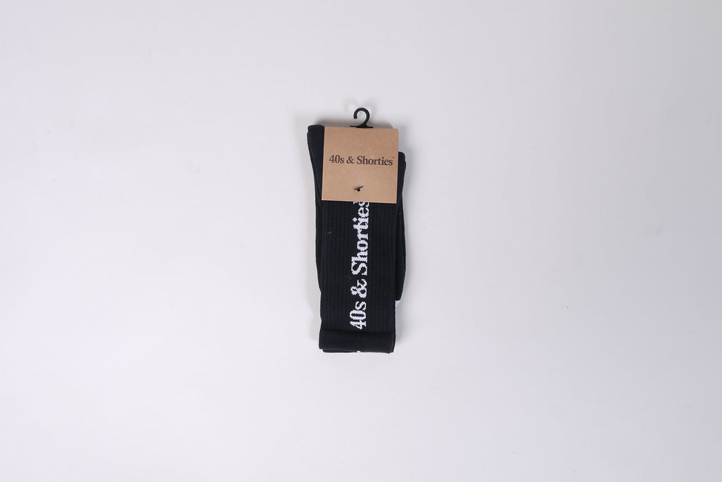 40s & Shorties Large Text Logo Socks schwarz