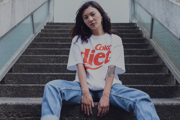 Skim Milk Coke Diet Tee white