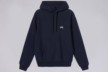 Stussy Stock Logo Overdyed Hood navy