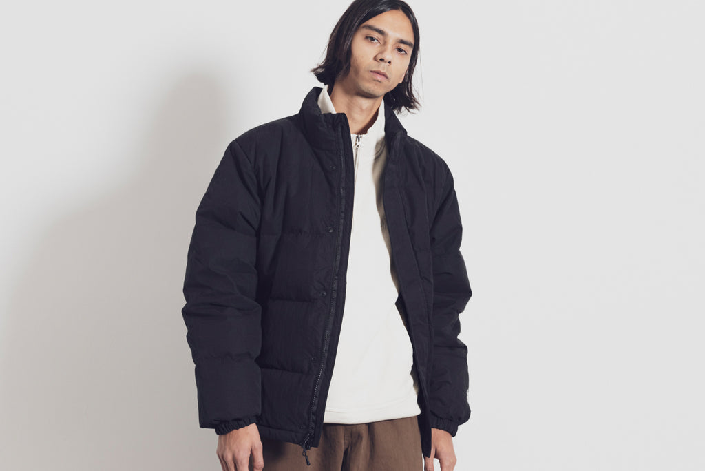 Stussy Solid Puffer Jacket black