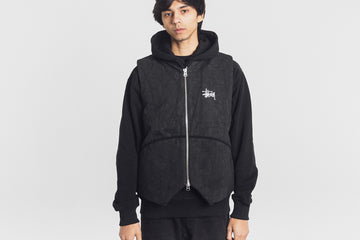 Stussy Washed Canvas Primaloft Vest black