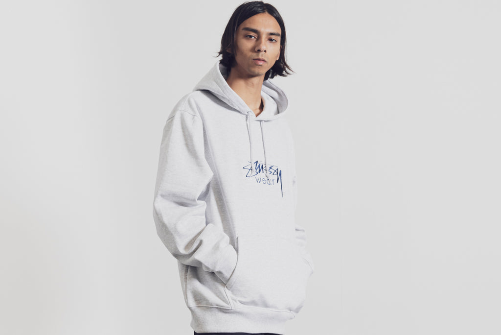 Stüssy Wear Embroidered Hoodie grau