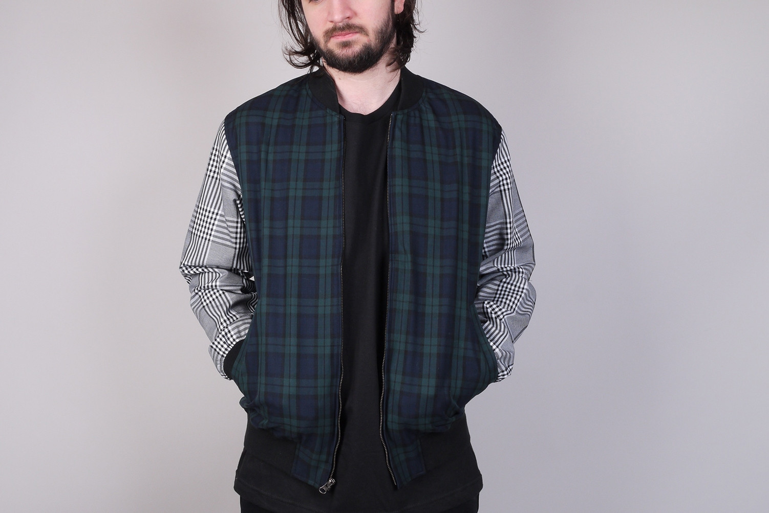 Stussy - Mixed Plaid Bomber Jacket 完売品 - ブルゾン